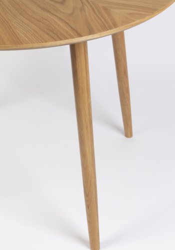 WHITE LABEL LIVING Fabio spisebord, rund - natur egefinér og egetr (120)