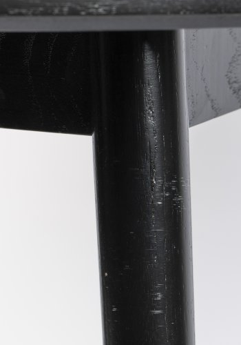 WHITE LABEL LIVING Fabio spisebord, rund - sort egefinér og egetr (120)