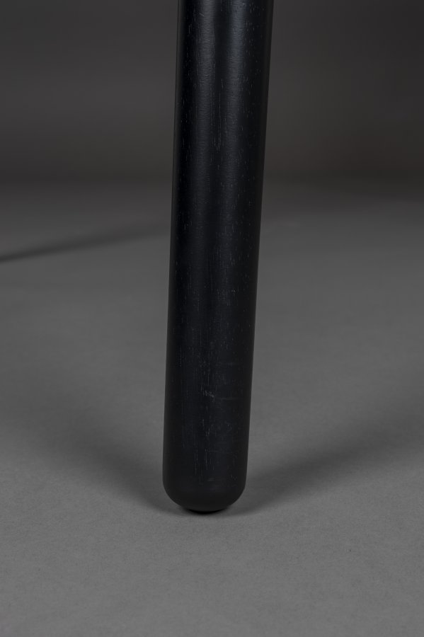 DUTCHBONE Clover spisebord, rund - brun valnddetr og sort gummitr (120)