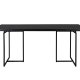 DUTCHBONE Klasse spisebord, sildeben, rektangulr - sort tr og sort stl (180X90)