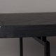DUTCHBONE Klasse spisebord, sildeben, rektangulr - sort tr og sort stl (220X90)