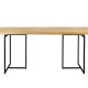 DUTCHBONE Klasse spisebord, sildeben, rektangulr - natur tr og sort stl (220X90)