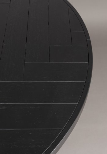 DUTCHBONE Klasse spisebord, sildeben, rund - sort tr og sort stl (120)