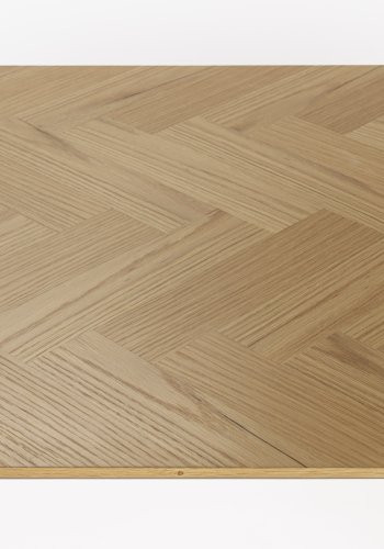 WHITE LABEL LIVING Fabio spisebord, rektangulr - natur egefinér og egetr (160X80)