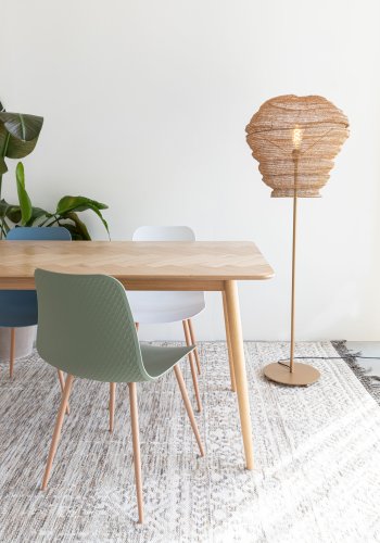 WHITE LABEL LIVING Fabio spisebord, rektangulr - natur egefinér og egetr (180X90)