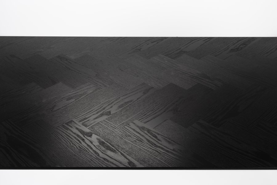 WHITE LABEL LIVING Fabio spisebord, rektangulr - sort egefinér og egetr (180X90)