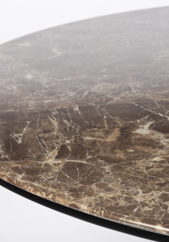 WHITE LABEL LIVING Maru spisebord, rund - brun MDF og metal (110)