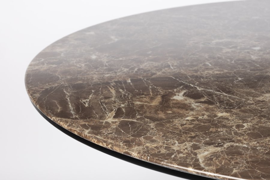 WHITE LABEL LIVING Maru spisebord, rund - brun MDF og metal (110)