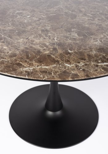 WHITE LABEL LIVING Maru spisebord, rund - brun MDF og metal (110)