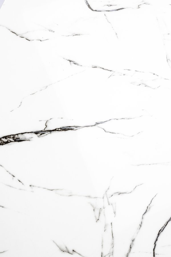 WHITE LABEL LIVING Maru spisebord, rund - hvid MDF og metal (110)