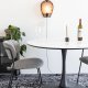 WHITE LABEL LIVING Maru spisebord, rund - hvid MDF og metal (110)