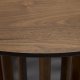 DUTCHBONE Barlet spisebord, rund - brun valnddefinér og brun gummitr (120)