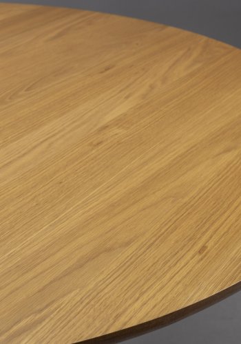 DUTCHBONE Barlet spisebord, rund - natur egetrsfinér og natur gummitr (120)