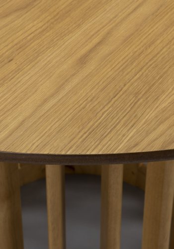 DUTCHBONE Barlet spisebord, rund - natur egetrsfinér og natur gummitr (120)