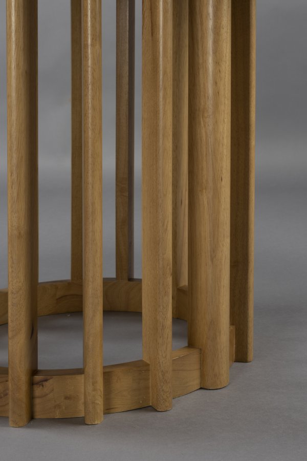 DUTCHBONE Barlet spisebord, rund - natur egetrsfinér og natur gummitr (120)