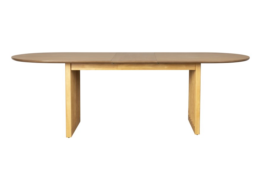 DUTCHBONE Barlet spisebord, m. tillgsplade - natur egetrsfinér og natur gummitr (200/240x90)