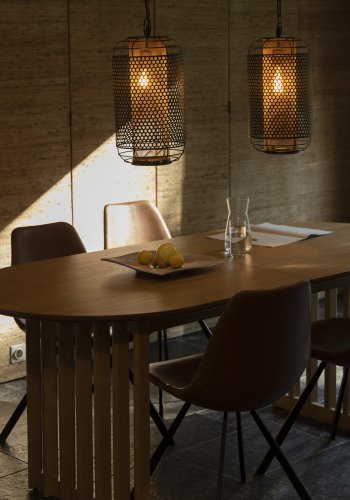 DUTCHBONE Barlet spisebord, m. tillgsplade - natur egetrsfinér og natur gummitr (200/240x90)