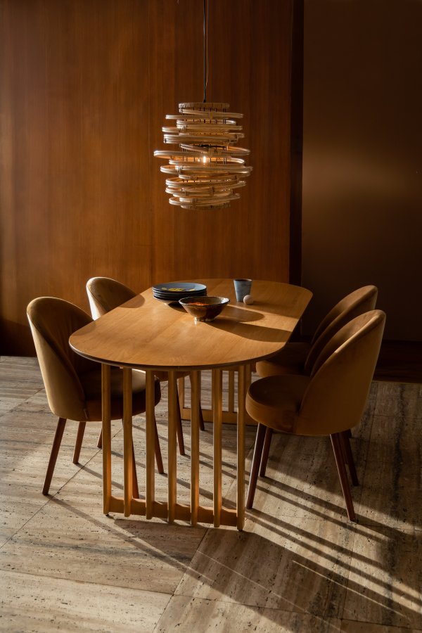 DUTCHBONE Barlet spisebord, m. tillgsplade - natur egetrsfinér og natur gummitr (200/240x90)