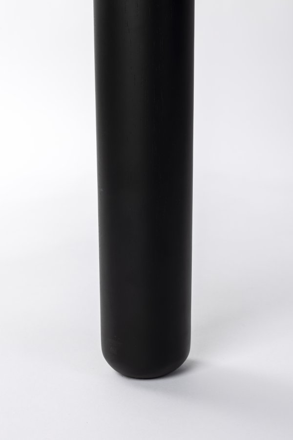 ZUIVER Storm spisebord, rund - sort askefinér og gummitr (128)