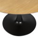 WHITE LABEL LIVING Raku spisebord, rund - natur egefinér og sort metal (110)
