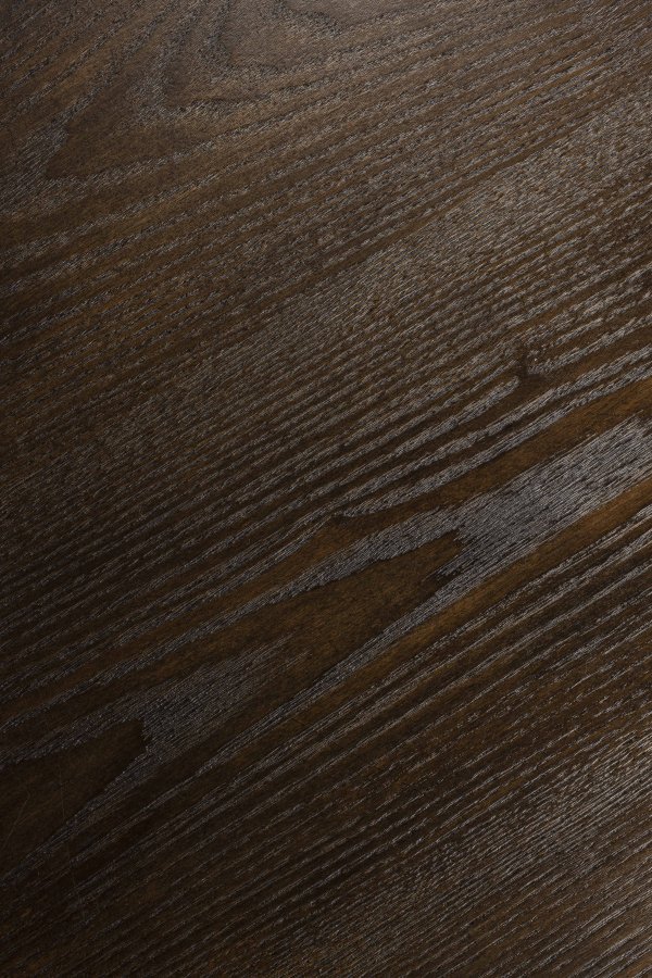 WHITE LABEL LIVING Raku spisebord, rund - brun teakfinér og sort metal (110)