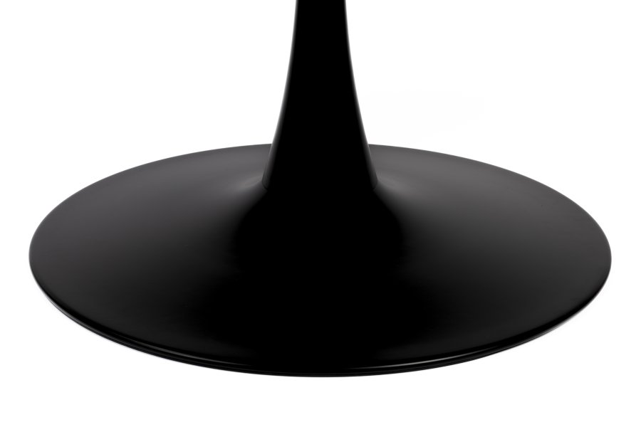 WHITE LABEL LIVING Raku spisebord, rund - brun teakfinér og sort metal (110)