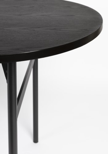 WHITE LABEL LIVING Marcio spisebord, oval - sort MDF og metal (180x80)