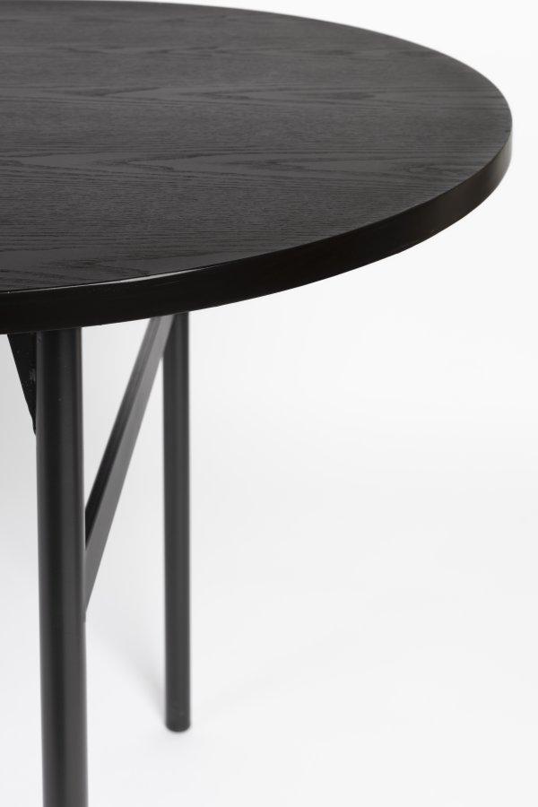 WHITE LABEL LIVING Marcio spisebord, oval - sort MDF og metal (180x80)