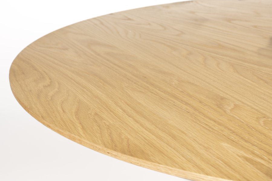 ZUIVER Lotus spisebord, rund - natur egetrsfinér og akacietr (120)