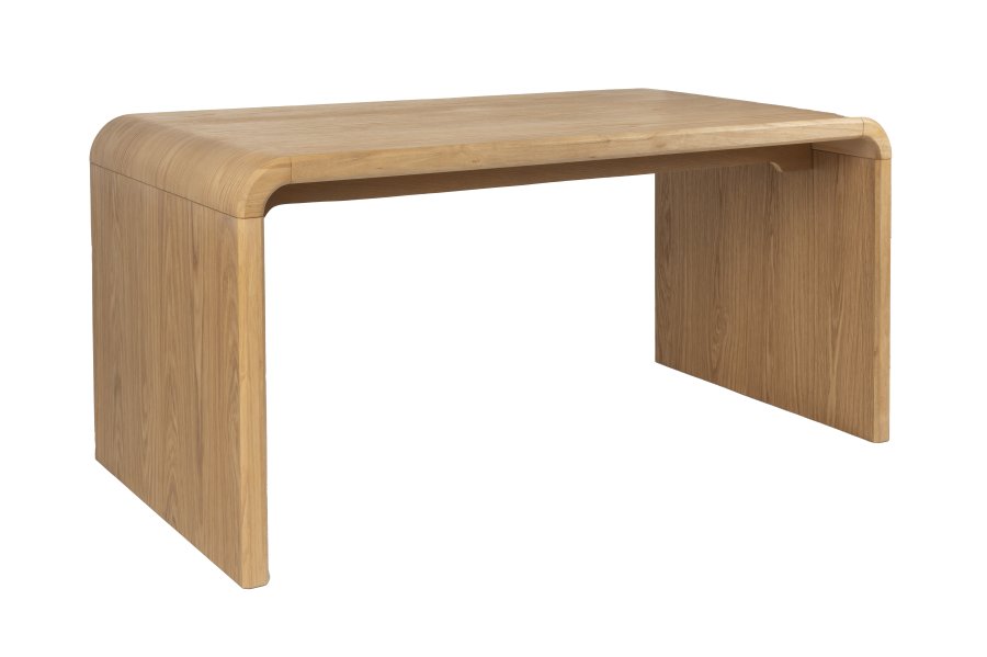 ZUIVER Brave spisebord, rektangulr - natur egetrsfinér og gummitr (160x80)