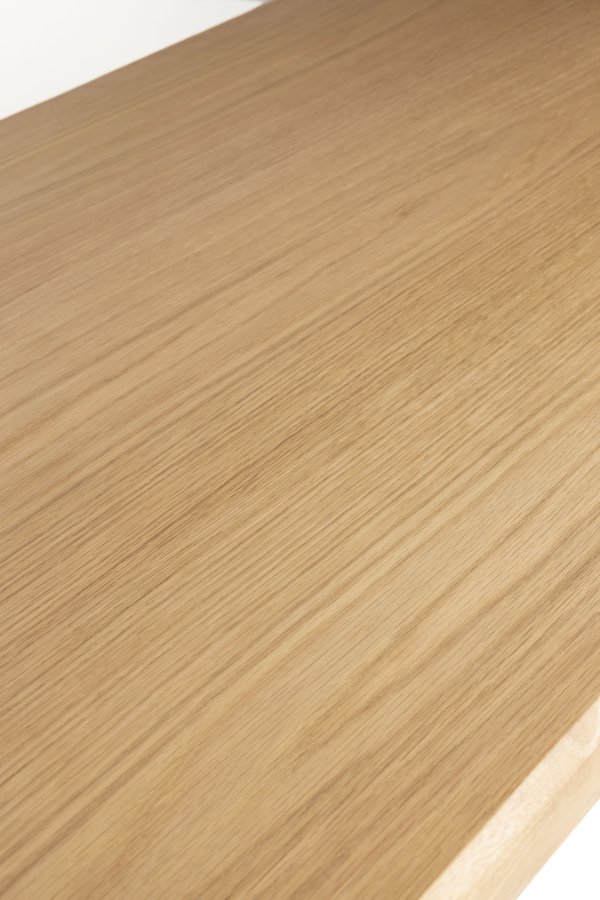 ZUIVER Brave spisebord, rektangulr - natur egetrsfinér og gummitr (160x80)