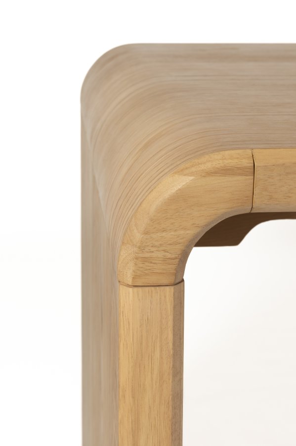 ZUIVER Brave spisebord, rektangulr - natur egetrsfinér og gummitr (160x80)