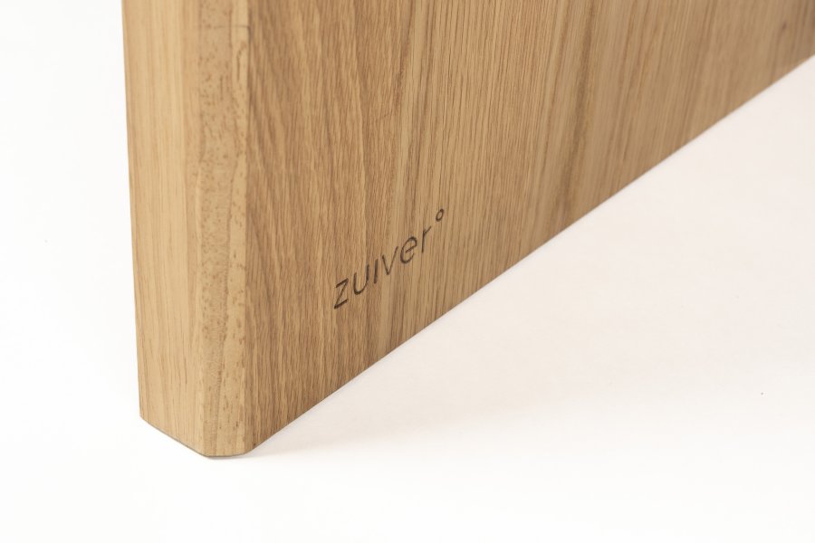 ZUIVER Brave spisebord, rektangulr - natur egetrsfinér og gummitr (160x80)