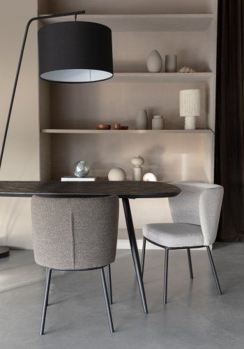 WHITE LABEL LIVING Webster spisebord, rektangulrt - brun genbrugsteak og jern (180x90)