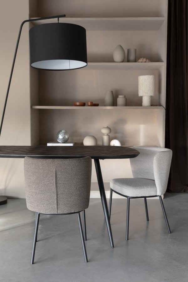 WHITE LABEL LIVING Webster spisebord, rektangulrt - brun genbrugsteak og jern (180x90)