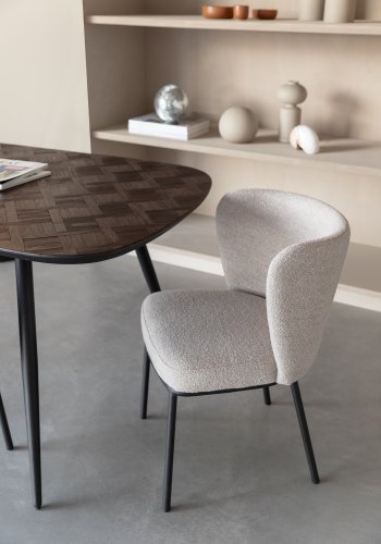 WHITE LABEL LIVING Webster spisebord, rektangulrt - brun genbrugsteak og jern (180x90)