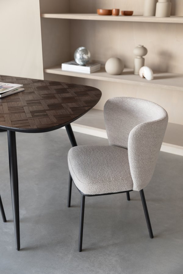 WHITE LABEL LIVING Webster spisebord, rektangulrt - brun genbrugsteak og jern (180x90)