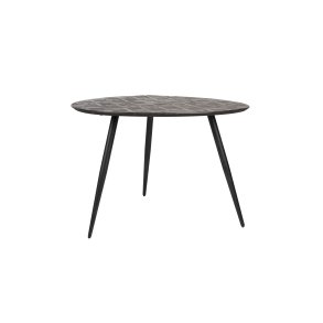 WHITE LABEL LIVING Webster spisebord - brun genbrugsteak og jern (111x108)