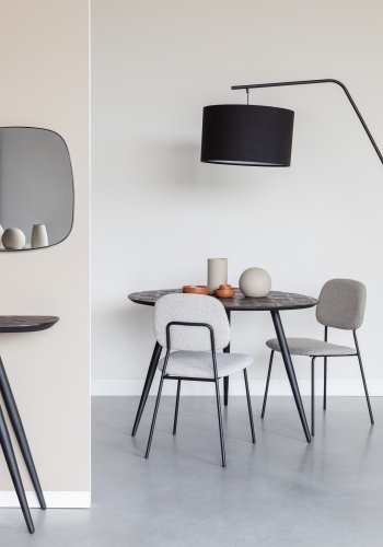 WHITE LABEL LIVING Webster spisebord - brun genbrugsteak og jern (111x108)