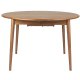 ZUIVER Twist spisebord, m. udtrk, rund - brun valnddefinér (120)