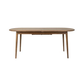 ZUIVER Twist spisebord, m. udtrk, oval - brun valnddefinér (240x90)