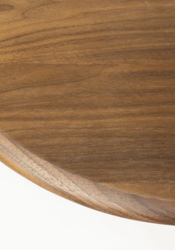 ZUIVER Twist spisebord, m. udtrk, oval - brun valnddefinér (240x90)