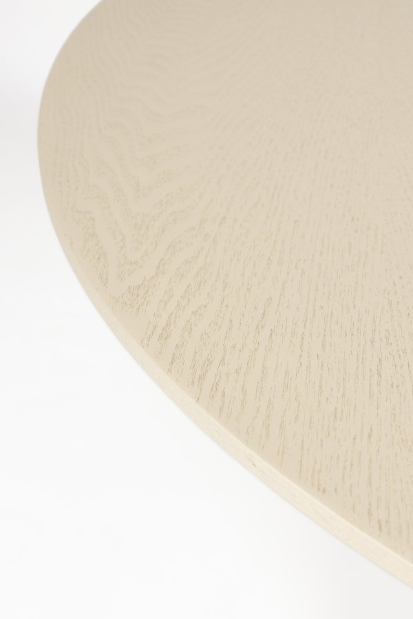 ZUIVER Pilar spisebord, rund - beige askefinér (100)