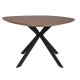 WHITE LABEL LIVING Chase spisebord, organisk rund - brun MDF og sort metal (110)