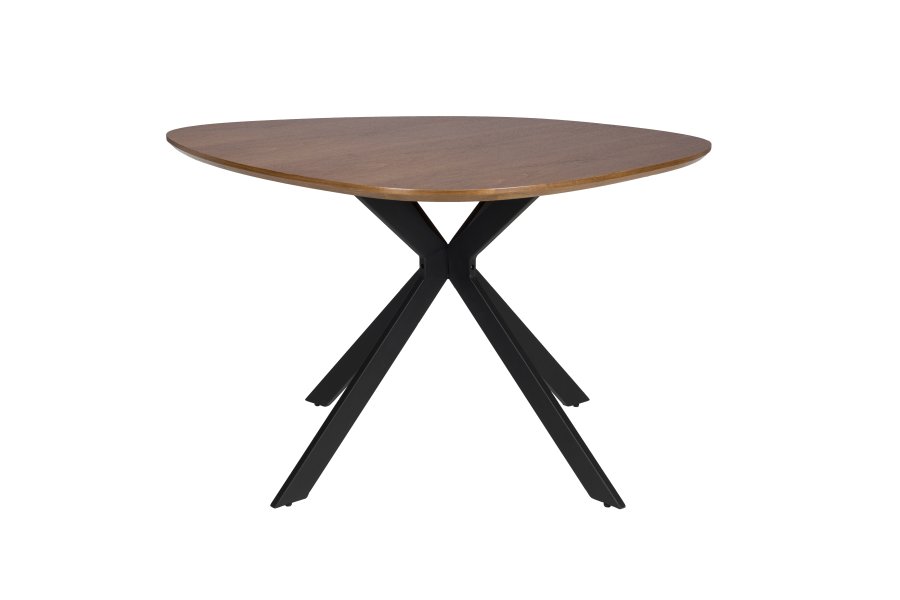 WHITE LABEL LIVING Chase spisebord, organisk rund - brun MDF og sort metal (110)
