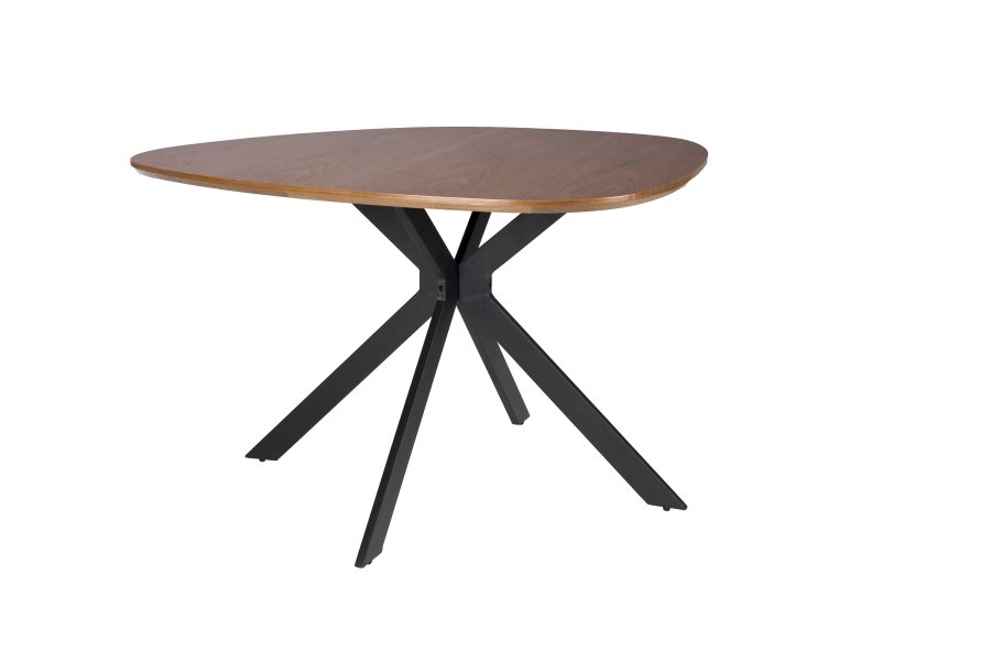WHITE LABEL LIVING Chase spisebord, organisk rund - brun MDF og sort metal (110)
