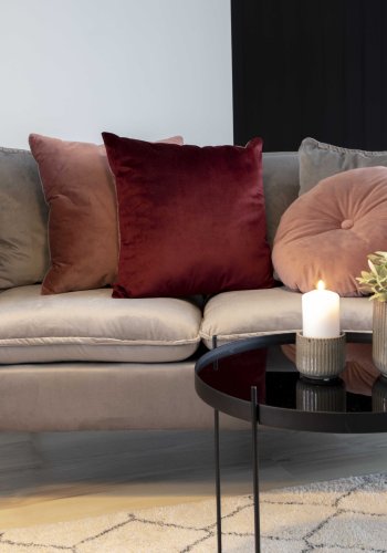 HOUSE NORDIC Venezia hjrnebord - glasbordplade og sort stl, rund ( 48)