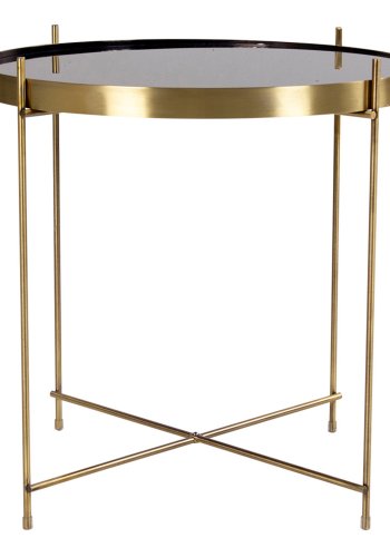 HOUSE NORDIC rund Venezia sofabord - glas og messing stl (48)