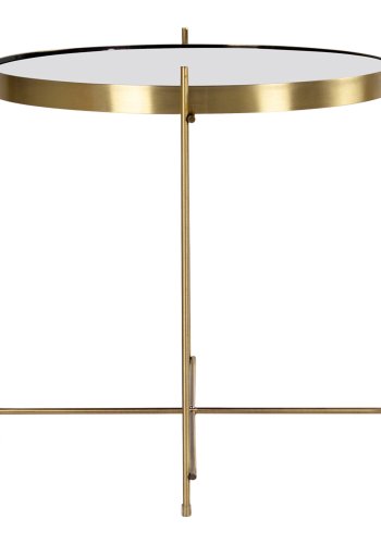 HOUSE NORDIC rund Venezia sofabord - glas og messing stl (48)