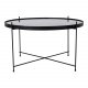 HOUSE NORDIC rund Venezia sofabord - glas og sort stl (70)